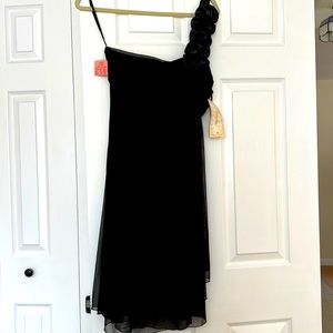 One shoulder LBD
